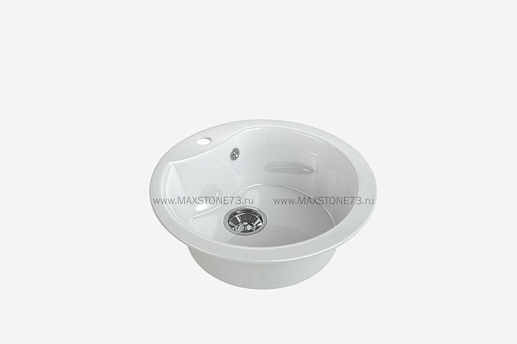 MAXSTONE Мойка глянцевая MS-3 (белый металлик) 470*470*210